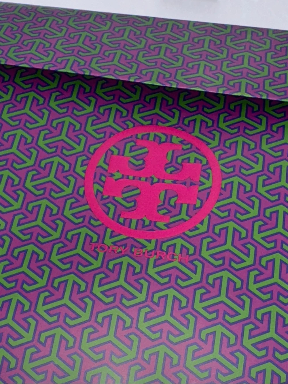 NEW Tory Burch Rotating Geo Key Fob Light Chambray NWT Discontinued Key Chain
